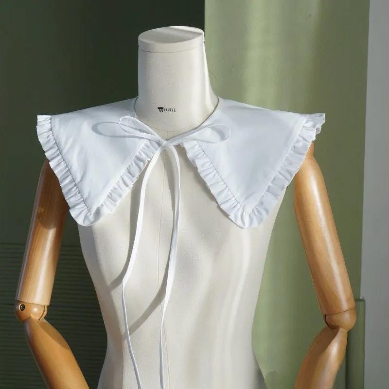 

Поддельный воротник женский Подкладка Декоративная вышивка Поддельный воротник Деревянный край уха Поддельный воротник рубашка Поддельный воротник женский