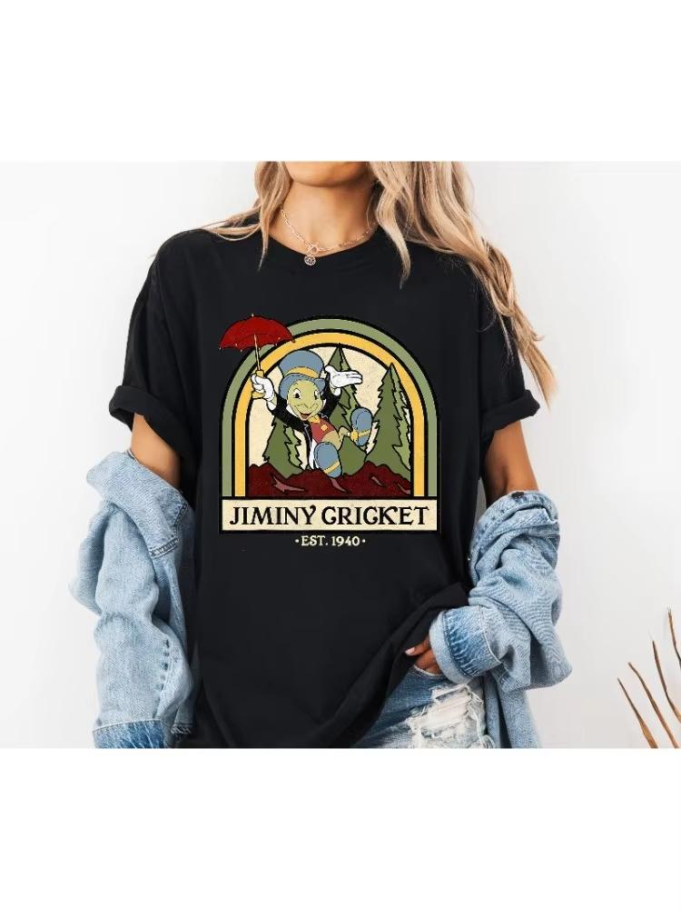 

Pinocchio Jiminy Cricket Was Founded in 1940 Tshirts Are All Season Casual Fashionable Unisex Streetwear S
