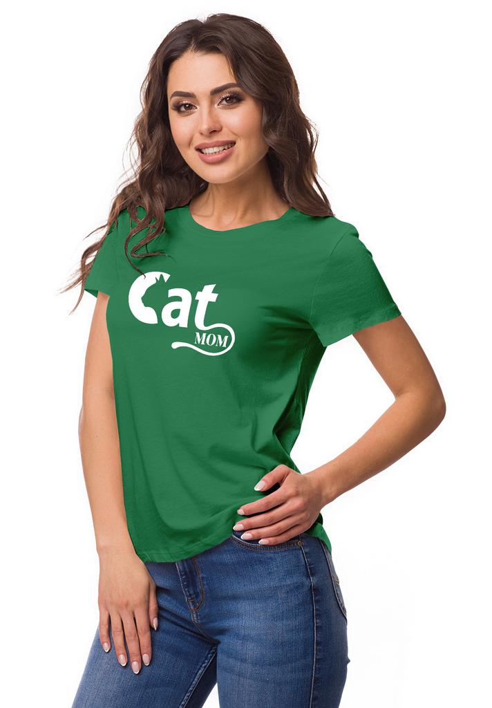 Inkmeso Crew Neck Cat Mom Graphic Tshirt Short Sleeve Women Cotton Tee
