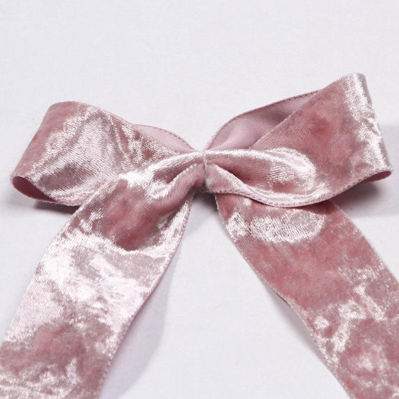 5yards 25MM 38MM Metallic Luster Velvet Stain Ribbon for Clothing Sewing DIY Hair Bows Hat Decor Craft Accessories Supply