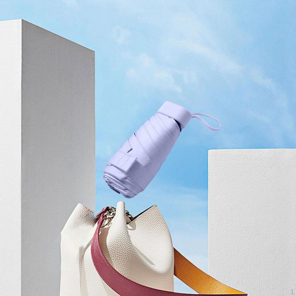 Compact 6-rib Folding Umbrella, Water Resistant, Ideal for Travel And Outdoor Use