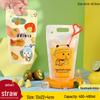 Disposable Self-Sealing Beverage Bags with Straws