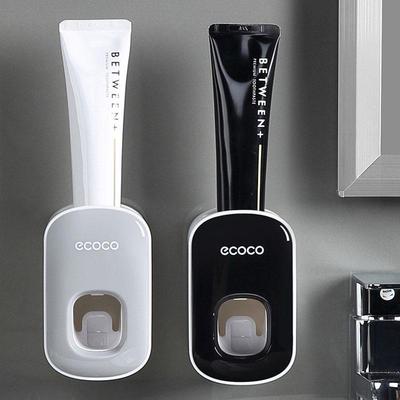 Pratique 1/2/4 pièces Distributeur automatique de dentifrice à suspendre complet Distributeur de nettoyant visage pour salle de bain qui ne nécessite pas de perçage