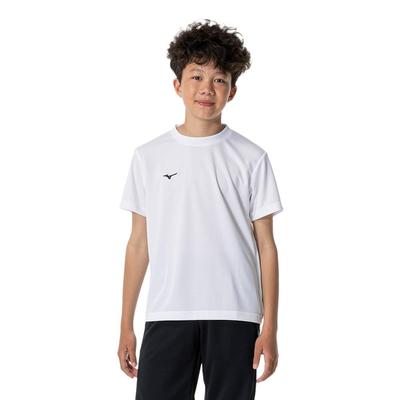 Training Wear, Kids, Short Sleeve T-Shirt, Navi Dry, Sweat Absorbent, Quick Drying, Innerwear, WhiteBlack 160