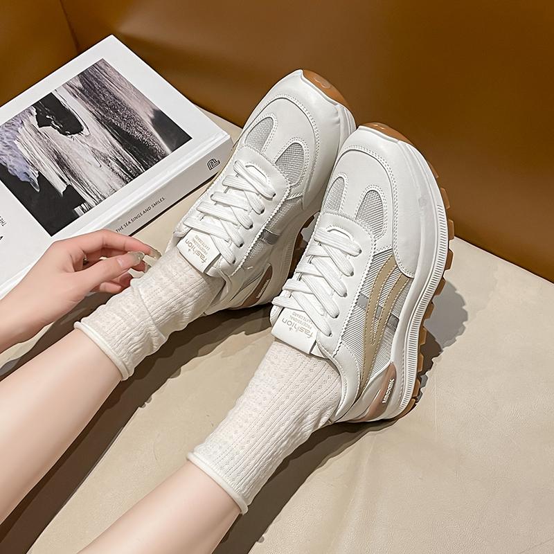 

Fashion Spring Thick Bottom Women s Shoes 2025 Summer Casual Patchwork Leather Sneakers Casual Vulcanised Shoes Ladies Chaussure Femme 35 хаки