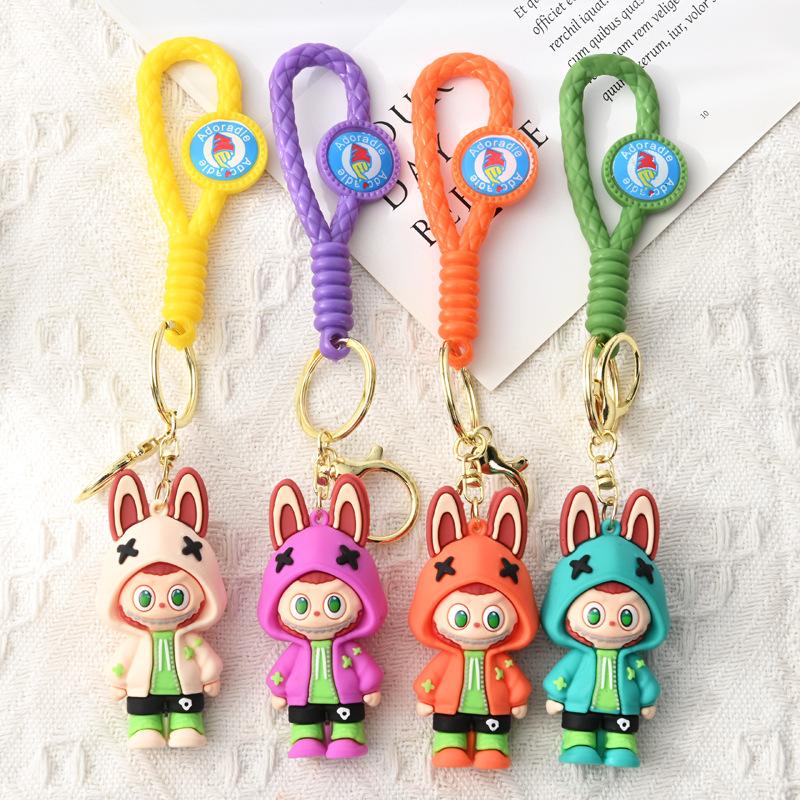 Cartoon Keychain Soft Rubber Doll Little Sheep Schoolbag Small Pendant