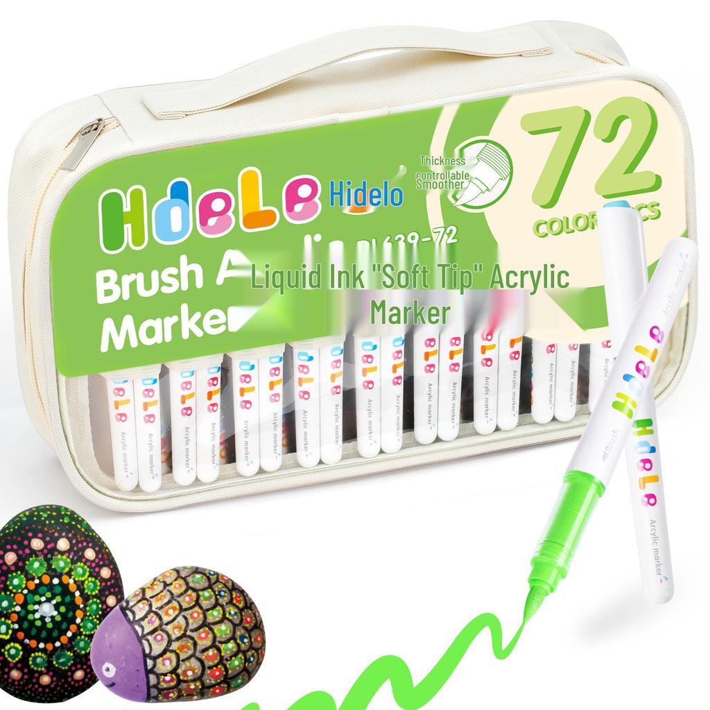 Huideler 639 Soft Tip Acrylic Marker Pen - 240 Colors for Student Art & Graffiti