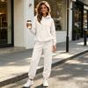 Women's Lined Hoodie and Jogger Pants Set Loose Fit Casual Sweatsuit