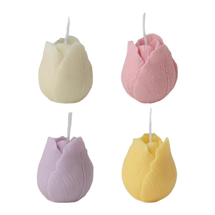 Valentine's Day diy tulip candle 1PCS flower aromatherapy candle ambience sense holiday gift home decoration candle light