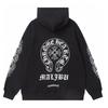 832 CHROME HEARTS 2025 Autumn and Winter New Plus Size Classic Style Logo Zipper Hooded Sweatshirt, Suitable for Couples To Wear