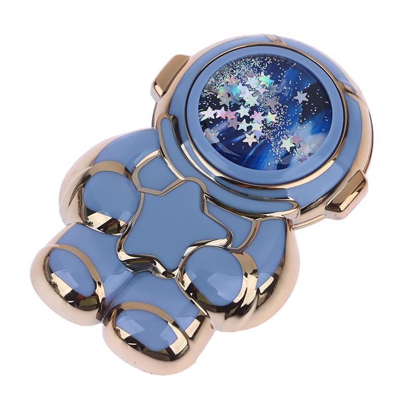 

1 шт. милый 3D мультяшный космический медведь блестящий жидкий зыбучий песок мобильный телефон ручка подставка держатель астронавт телефон подставка синий