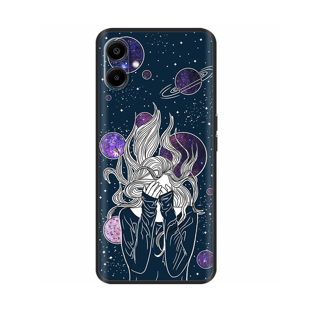 For Samsung Galaxy A06 Case Luxury Black Silicone Painted For Samsung Galaxy A06 SM-A065F Cases Bumper TPU Phone Protector Cover
