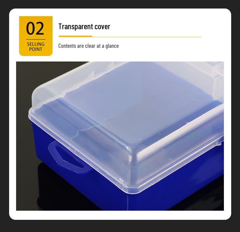 Double-Layer Fishing Tackle Box with Removable Dividers for Hooks and Tools