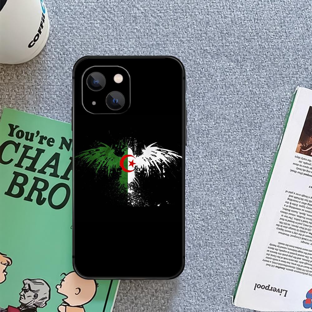Algerien Algerische Flagge Telefon Fall Abdeckung Coque Für Iphone Xiaomi Mi Samsung Galaxy Redmi Hinweis AS 11 12 13 14 15 22 23 24 5G Pro Plus Max Fe Ultra
