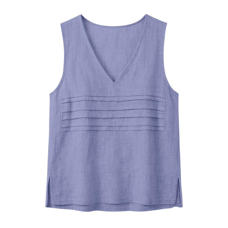 Women S V Neck Sleeveless Loose Casual Summer Top