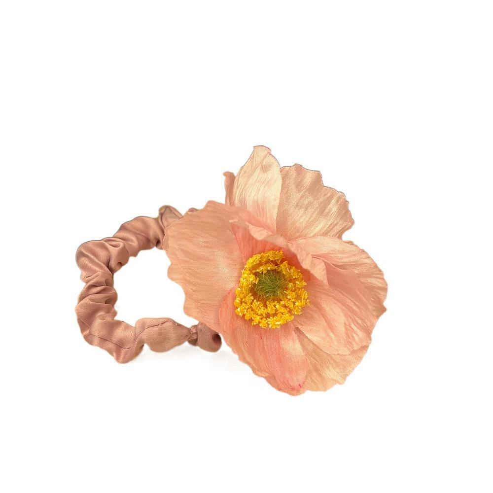 Ponytail Holder Flower Hair Tie Cloth Elastic Hair Band Large Intestine Hair Ring Daily