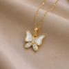 Necklace: Women's Pink Cubic Zirconia Bow Clavicle Chain, Korean-Japanese Style, Simple & Elegant.