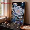Pittura Floreale con Perle Fai-da-te per Decorazione Murale di Casa Artigianato Artistico per Adulti/Principianti Idea Regalo Decorazione Casa Senza Cornice