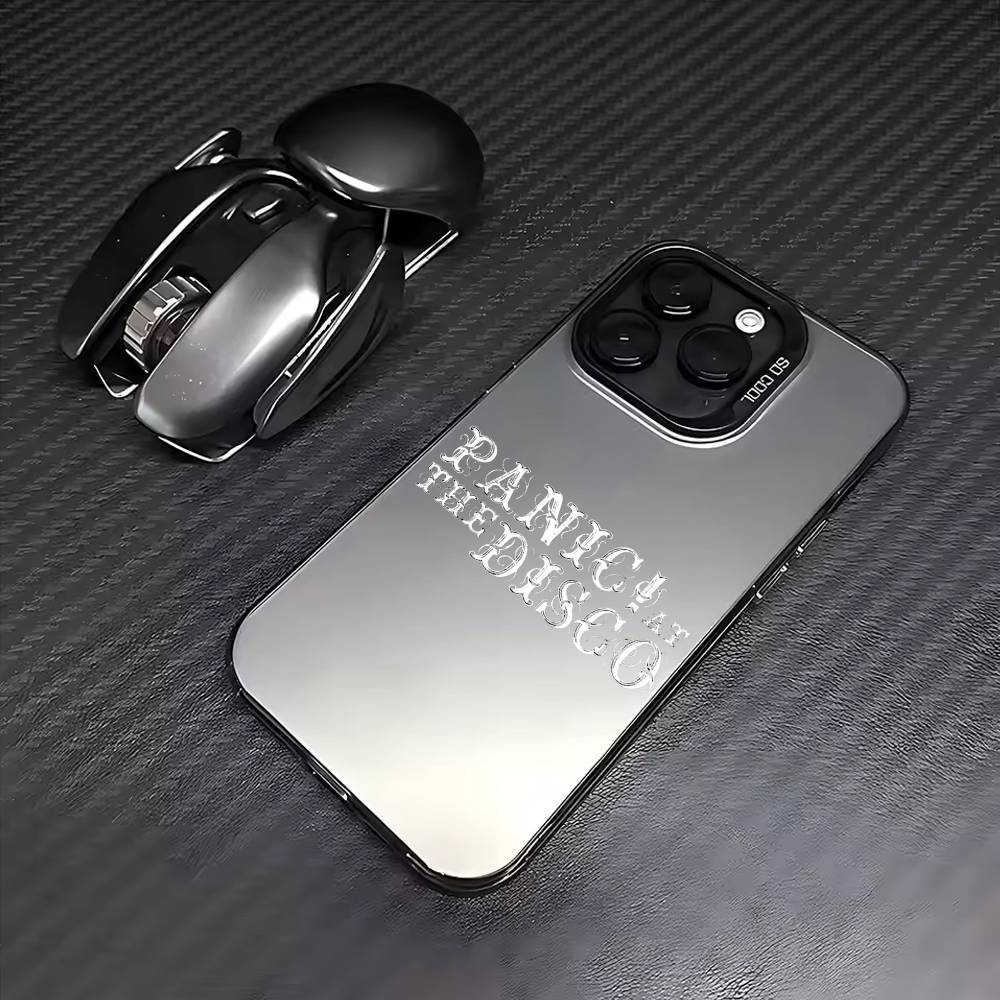 

P-Panic At The D-DiscoS Phone Case For iPhone17,16,15,14,13,12,11 Plus,Pro Max Colored Silver Plated Inside Cover iPhone15promax