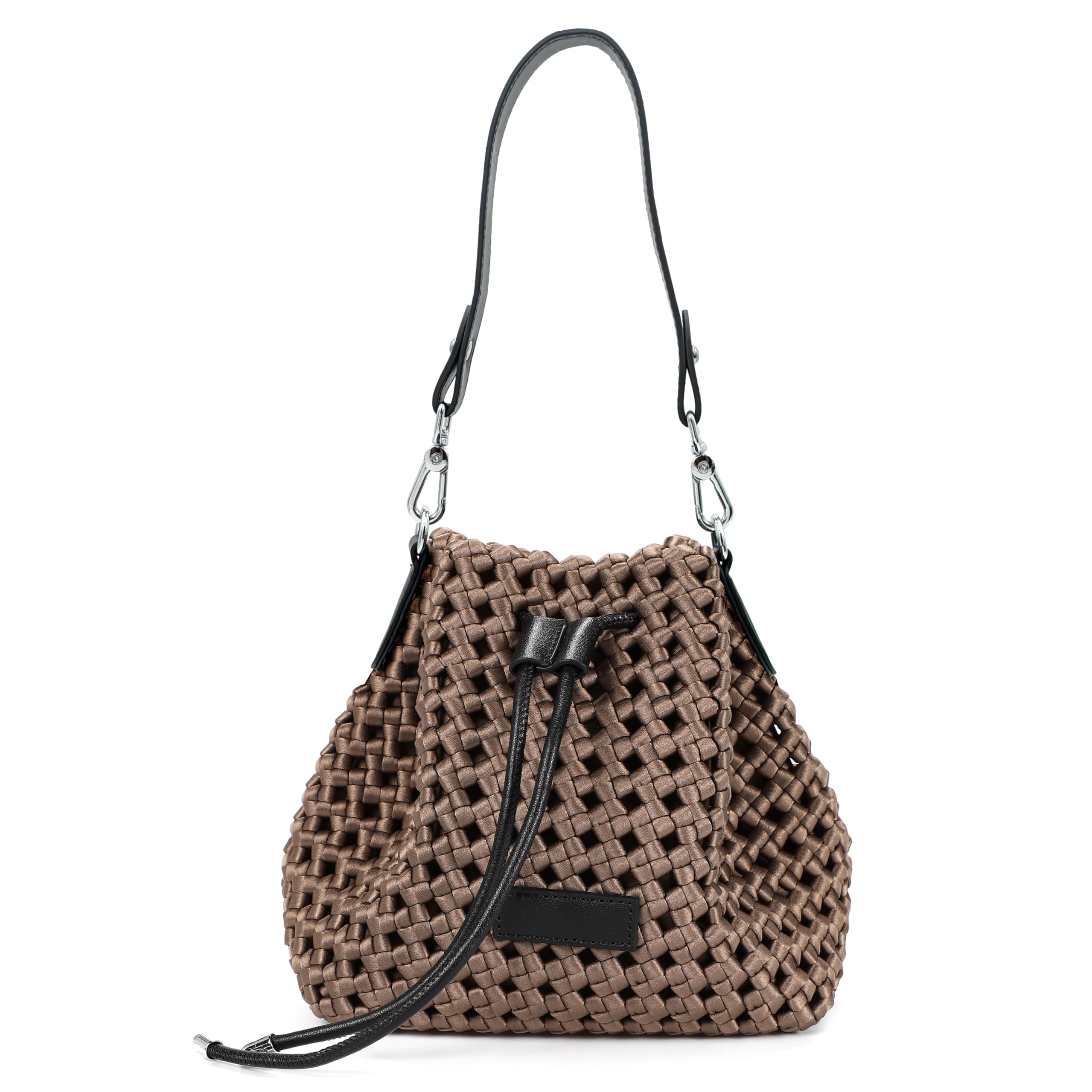 

ANA McQueen Braided 2-Way Drawstring Bag (Shine Brown)