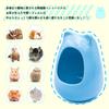 Cute and Cool Ceramic Small Animal Pet House for Chinchillas, Degus, Rabbits, Guinea Pigs, Hamsters, Sugar Squirrels, Ferrets, and Hedgehogs (Blue)