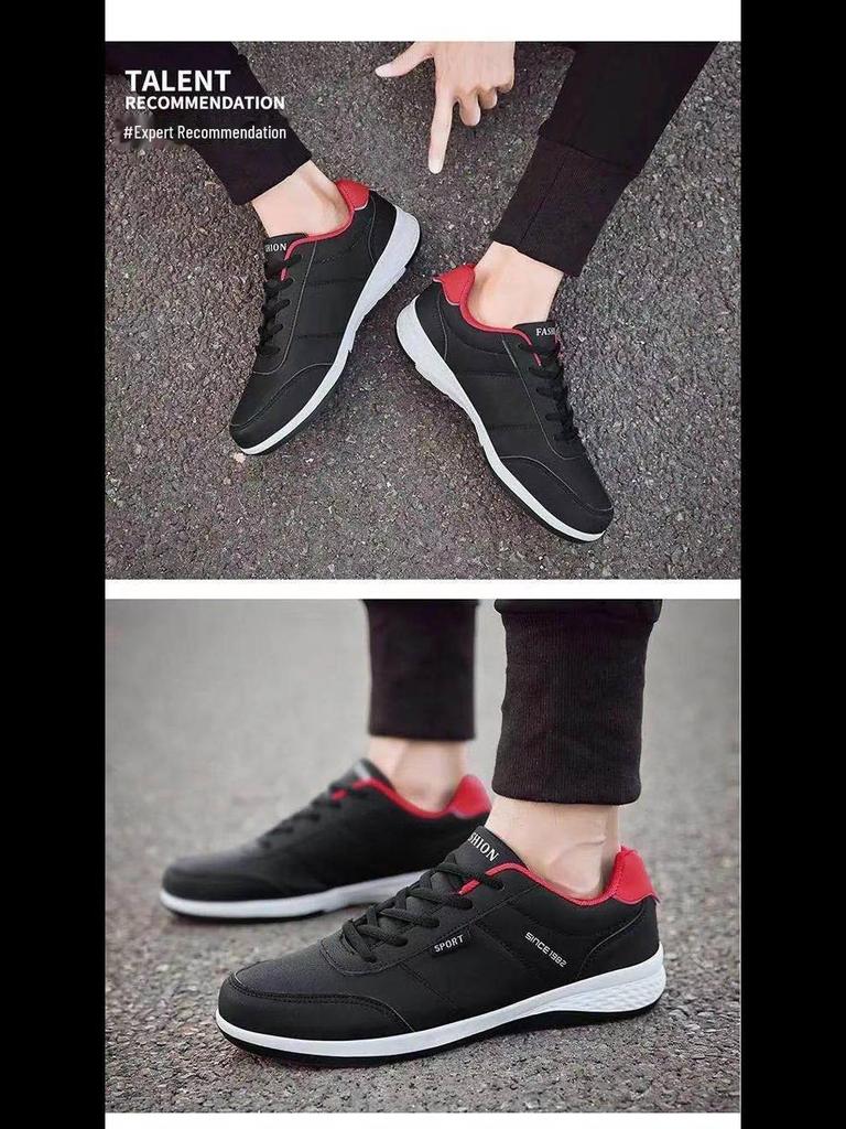 2024 Autumn Men's Lightweight Waterproof Leather Casual Running & Fitness Shoes