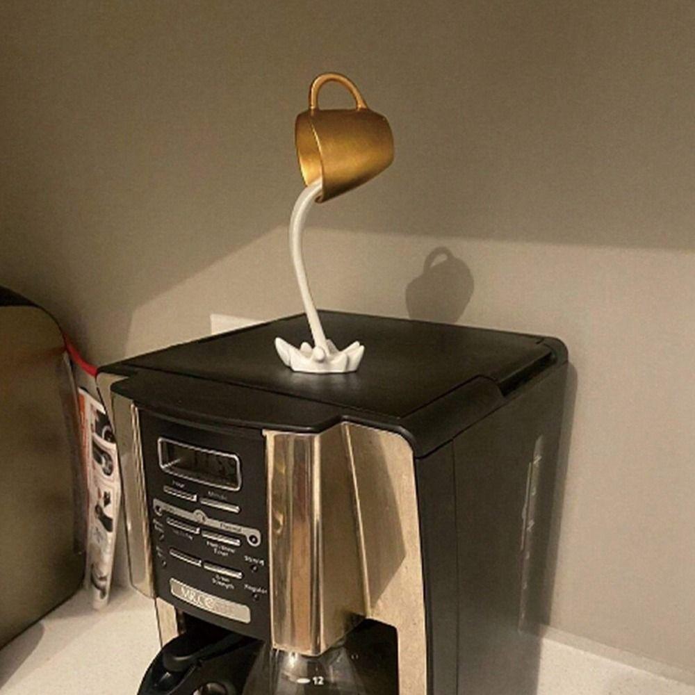 3D Coffee Cup Ornaments Decorative Suspended Cup Sculpture Floating Spilling Coffee Cup  Home Decor