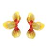 New exaggerated bohemian fashion style enamel dripping oil colored petals flower stud earrings atmospheric versatile