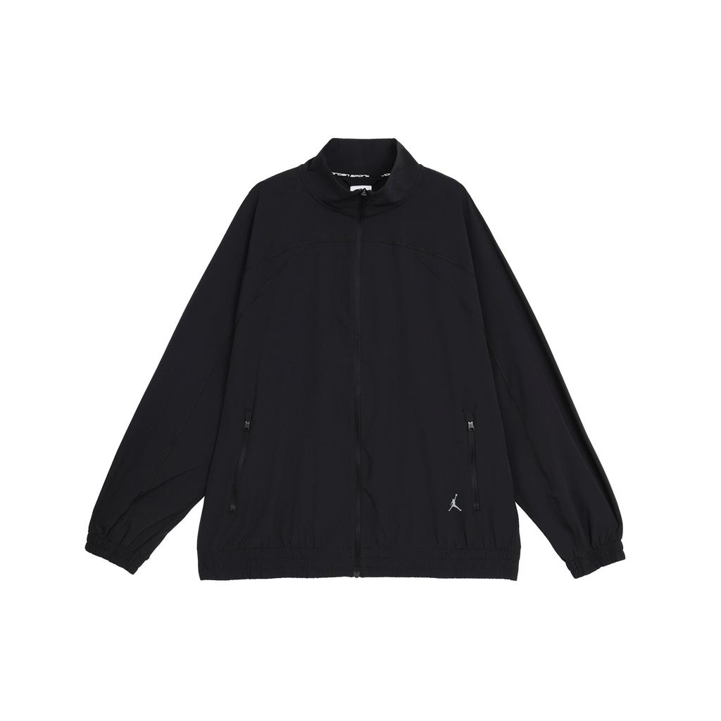 Jordan Solid Color Stand Collar Zip-Up Casual Jacket Women Jacket Black FN5144-010