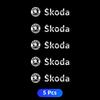 Car Emblem Logo Stickers Long Metallic Sticker Silver Badge For Skoda octavia a5 a4 mk1 fabia superb rapid mk3 yeti 2006 sign  WL5