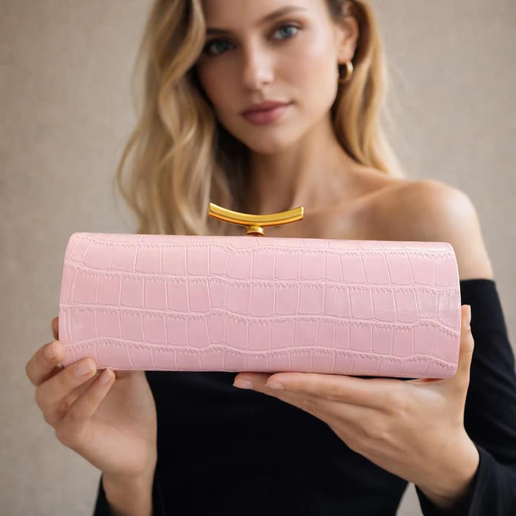 2026 Nuova Borsa da Sera Transfrontaliera in PU con Motivo Coccodrillo Forma alla Moda Borsa a Spalla Singola Tracolla Borsa da Festa per Donna 23 cm