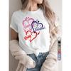 European Size Women'S Casual Sports T-Shirt | Crew Neck, High Stretch Fabric, Valentine'S Day Heart Design, Perfect for All Seasons and Date Outfits