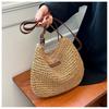 Women's Straw Crossbody Bag - Woven Beach Shoulder Purse For Summer Vacation & Shopping 