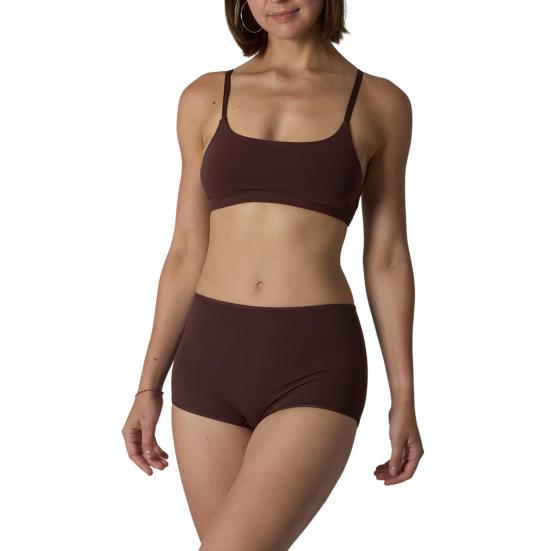 

Women s 2 Piece Underwear Set Non Padded Sports Bra And Seamless Boyshorts S кофейный