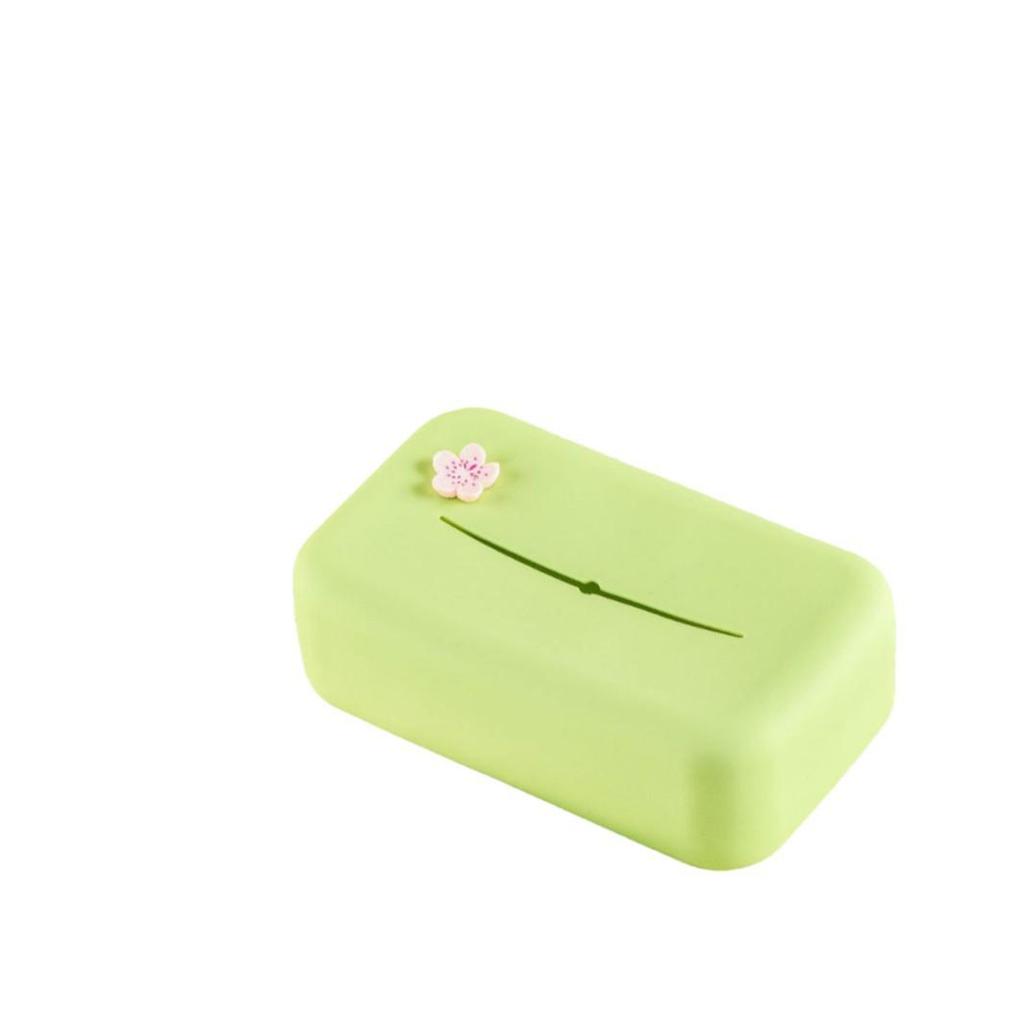 Cream Style Soft Silicone Tissue Box for Living Room Coffee Table
