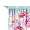 2PC Home Decoration Curtains With Diagonal Flower And Rod Pocket Curtains, Kitchen, Coffee Shop, Living Room, Balcony, Garden