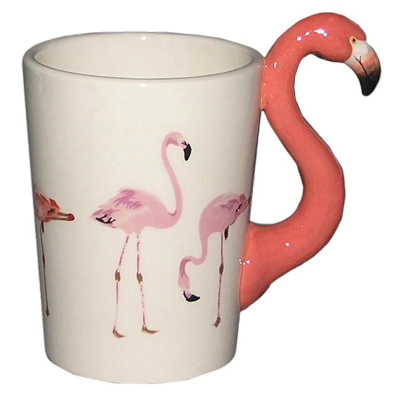 

Hand-Painted Cute 3D Animal Tea Cup Ceramic Coffee Mug With Parrot Frog Toucan Giraffe Handle Office Milk Mug Gift 301-400ml