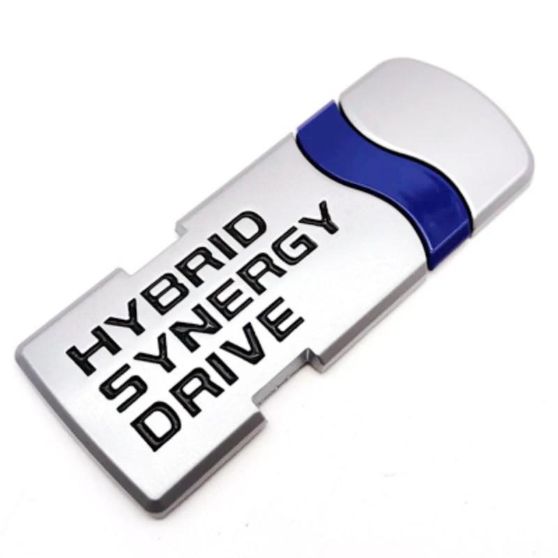 

3D металлический стиль гибридный синергический привод наклейка на автомобиль эмблема авто значок наклейка для Prius Camry Crown Auris Rav4 аксессуары Matte Silver