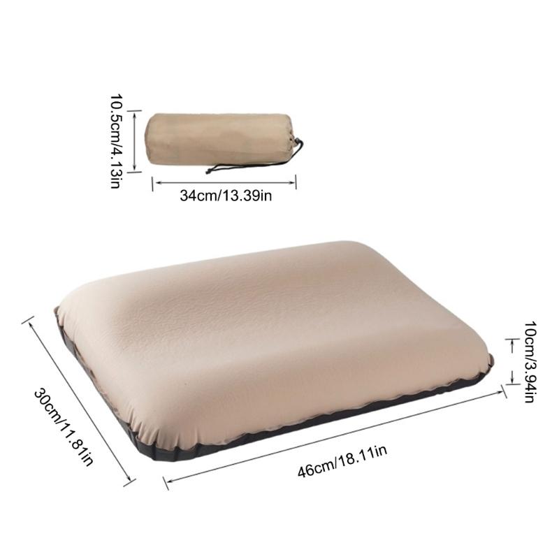 Auto Inflating Travel Pillows 3D High Resiliences Sponges Ergonomic For Camping Hiking Office