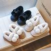 Girls Hairball Snow Boots 2025 Winter New Fluffy Plush Thickened Warm Non-slip Cotton Shoes Student Two Cotton Shoes