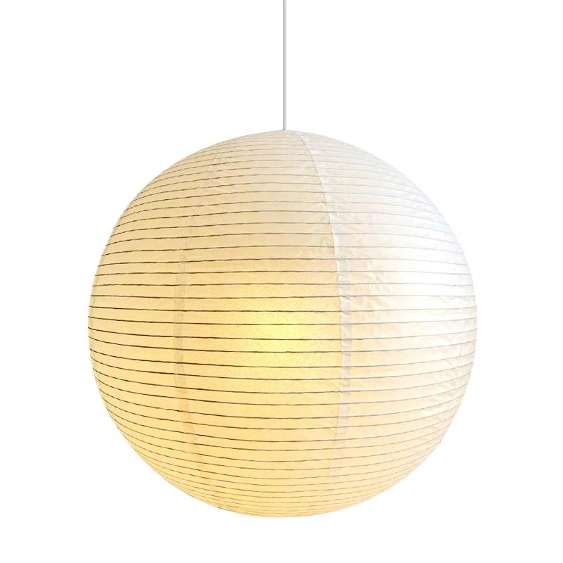 Designer Akari Noguchi Yong Long Pendant Lights LED E27 Wabi-sabi Round Ball Hanging Lamp for Living Room Sofas Table Bedroom