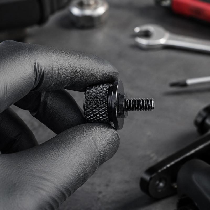 Knurled Motorcycle Seat Bolt Set 6 Mm Metal Mounting Screw for Seat Replacement, Adjustment, and Garage Service