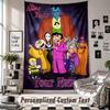 Benutzerdefinierte Wandteppich-Wandbehang, Die Addams Family Personalisierter Name Text Heimwanddekoration