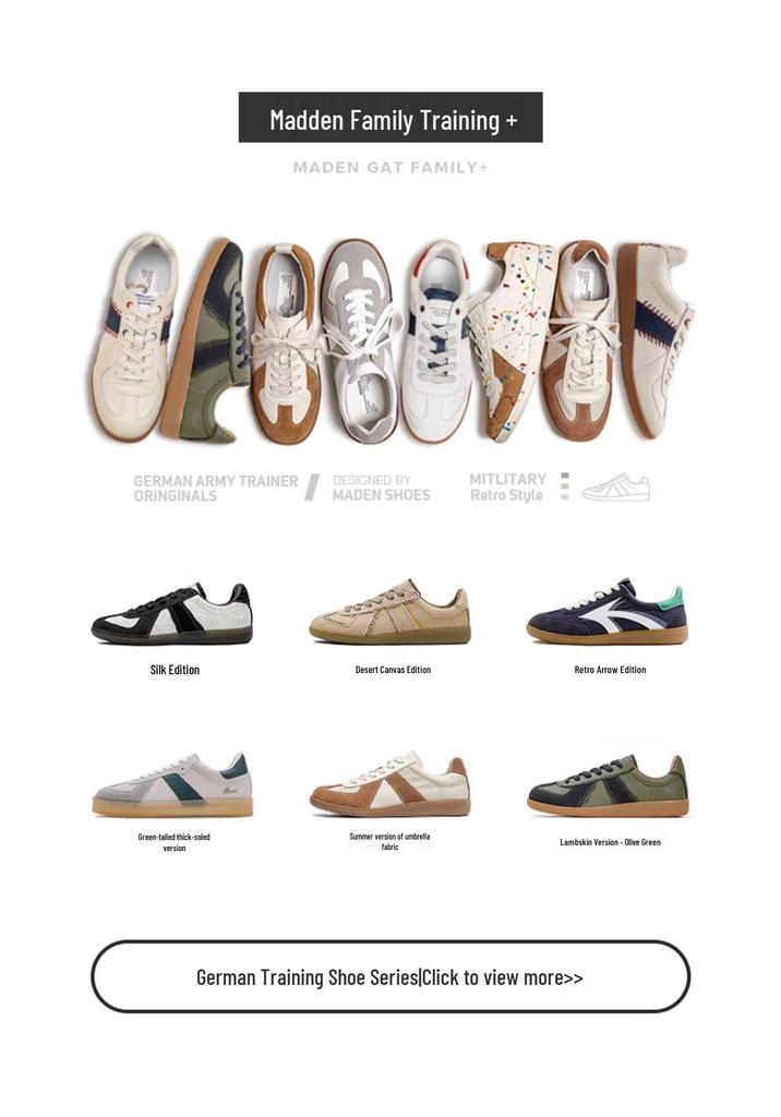 Maden Silk Men's Retro-Style Casual Low-Top Sneakers