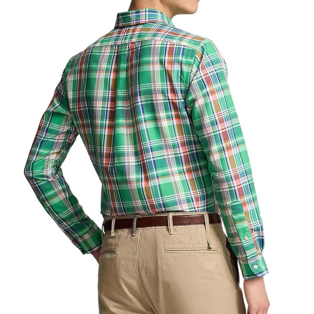 Polo Ralph Lauren Solid Check Single-Breasted Shirt Men Shirts 710942688-002