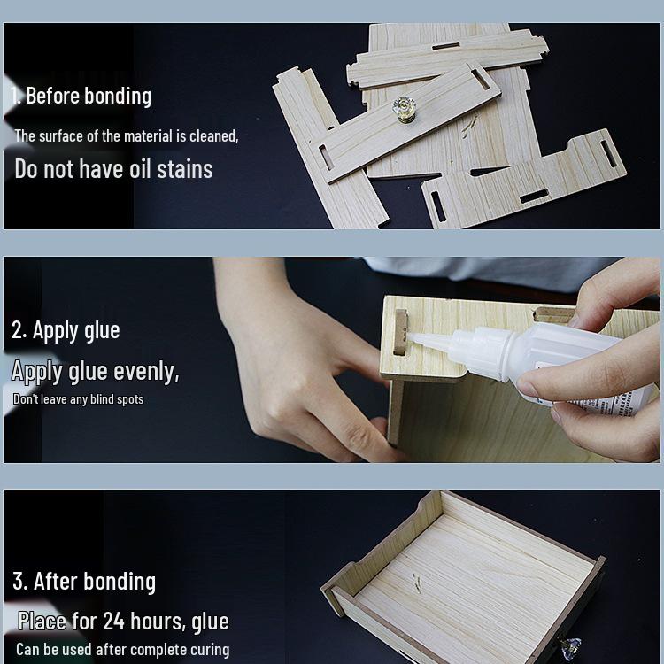 High Viscosity Quick-Drying Transparent Glue for Ceramics & Wood, Low Whitening, 401/502 Formula