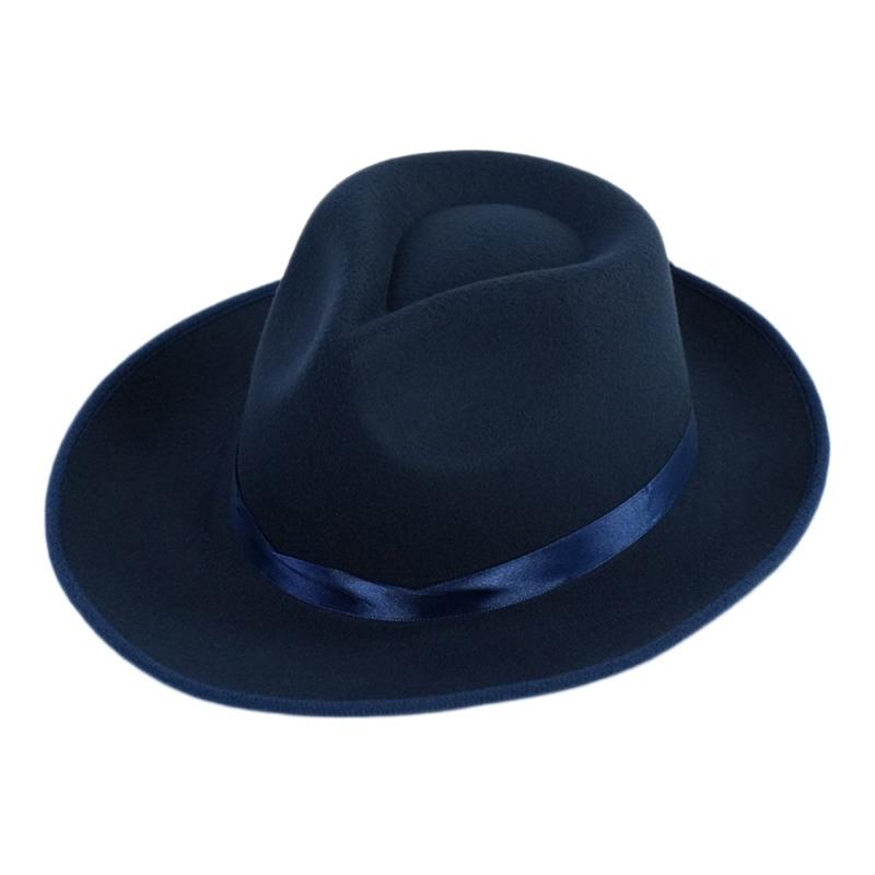Costume Hat Fedoras Hat Musical Festival Hat Adult Winter Autumn Party Hat Unisex Headwear Stage Show Bowlers Hat