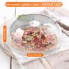 Microwave Splatter Cover for Food- 2 Pack with Handle, Steam Vents, Keeps Oven Clean, BPA Free