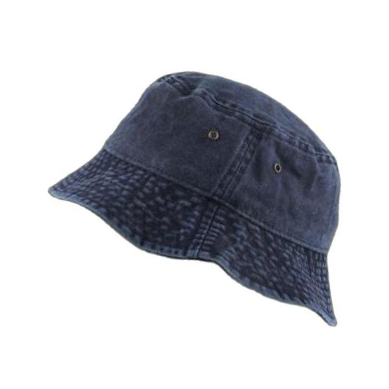 

Washed Denim Bucket Hat for Women Men Retro Wide Brim Fisherman Cap Summer Outdoor Girls Lady Panama Sun Hat Bob Caps 55-59 cm темно-синий