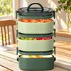 3-Tier 1600ml Kids Lunch Box with Leakproof Design, Microwave-Friendly Bento Container for School, Travel, and Outdoor Use
